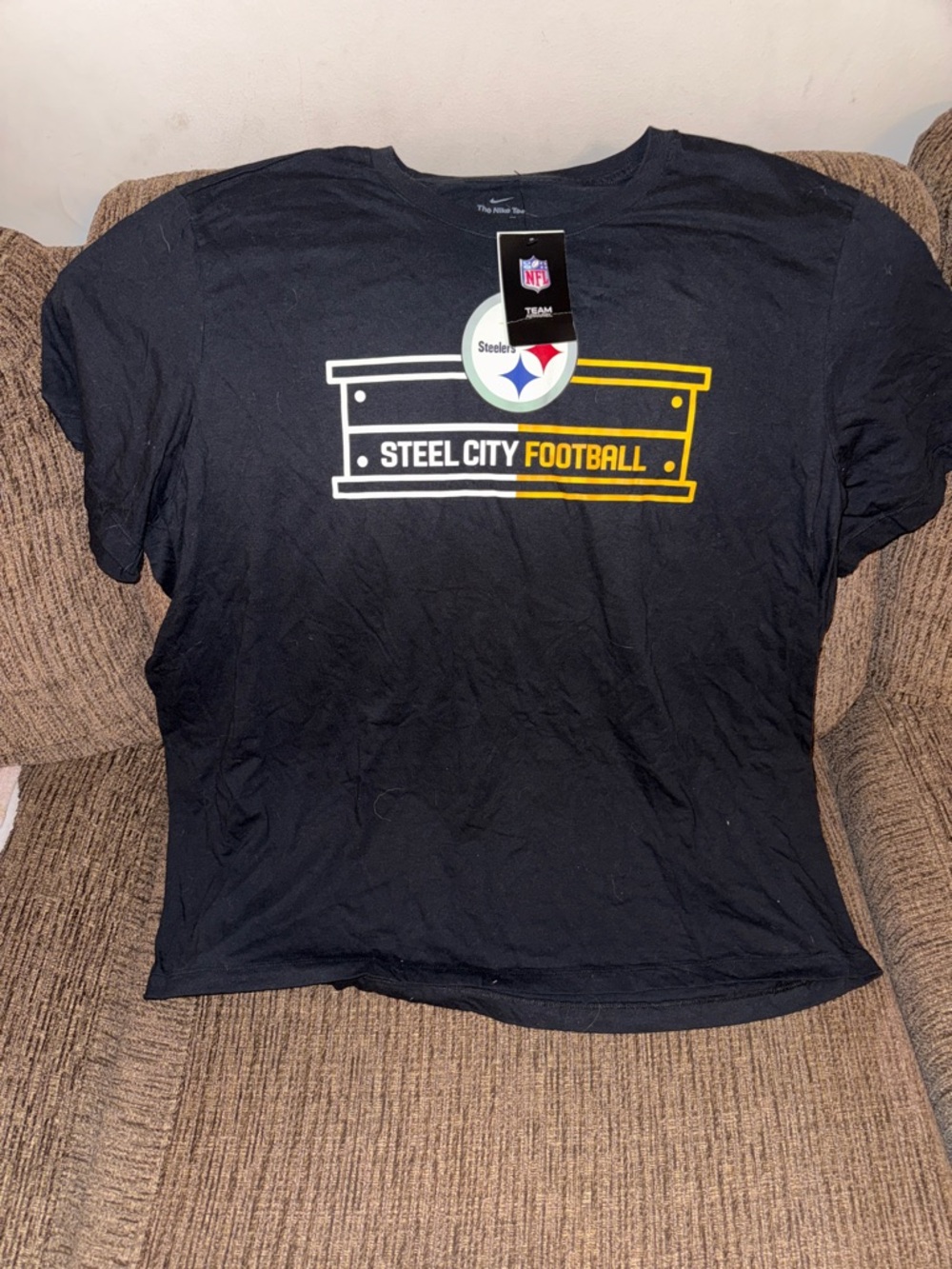 Nike Black Pittsburgh 'Steel City Football' Graphic Tee
